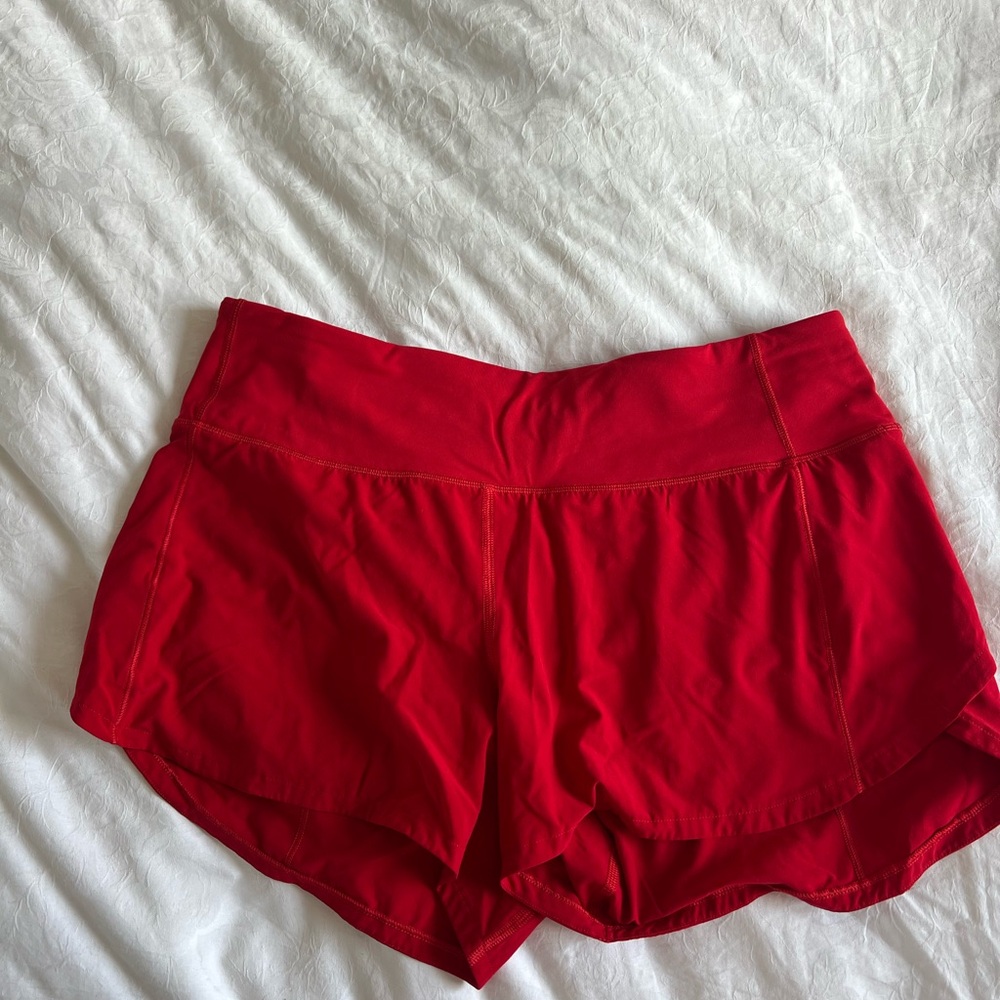 Women's Red Athletic Shorts